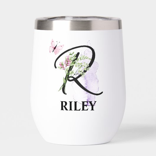 Elegante Script Letter R Monogram Gepersonaliseerd (Achterkant)