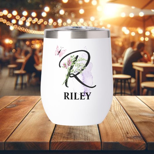 Elegante Script Letter R Monogram Persoonlijke Naa