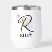 Elegante Script Letter R Monogram Persoonlijke Naa (Voorkant)