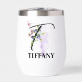 Elegante Script Letter T Monogram Gepersonaliseerd (Voorkant)