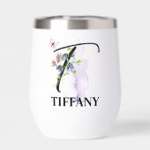 Elegante Script Letter T Monogram Gepersonaliseerd (Achterkant)