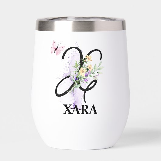 Elegante Script Letter X Monogram Gepersonaliseerd (Achterkant)