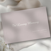 Elegante, script lettertype "In Loving Memory" beg