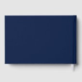 Elegante script lettertype Navy & Rose Goud Huweli Gastenboek (Achterkant)