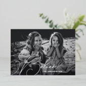 Elegante Script Lettertype Typografie Believe Vaka Folie Uitnodiging (Staand Voorkant)