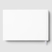 Elegante script lettertype witte & roze gouden tro gastenboek (Achterkant)