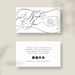 Elegante Script Logo Dank U Klein Branding Visitekaartje