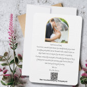 Elegante Script Love Heart Trouwfoto Bedankkaart