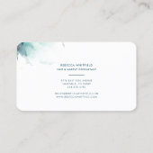 Elegante Script Marble Agaat Hair Stylist Make-up Visitekaartje (Achterkant)