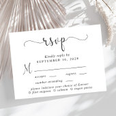 Elegante Script Menu Keuze Bruiloft RSVP