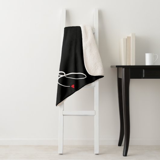 Elegante script met definitie van echtgenoot en li sherpa deken (In situ)