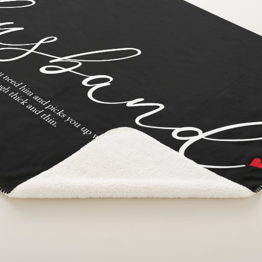 Elegante script met definitie van echtgenoot en li sherpa deken (3/4)