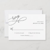 Elegante Script Minimaal Huwelijks-Rsvp Kaart (Voorkant)