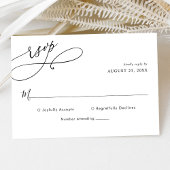 Elegante Script Minimaal Trouw RSVP Kaart