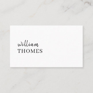 Elegante script minimale bedrijfsstijl visitekaartje