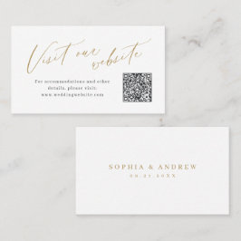 Elegante script minimale QR-code website Insteekka Plaatskaartje