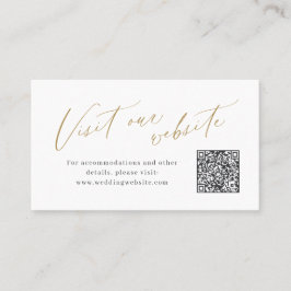 Elegante script minimale QR-code website Insteekka Plaatskaartje
