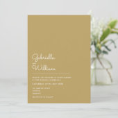 Elegante Script Minimalistische Gouden Foto Bruilo Kaart (Staand voorkant)