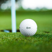 Elegante Script Minimalistische Naam Groene Golfba Golfballen
