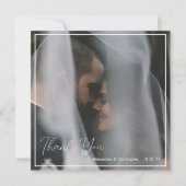 Elegante script minimalistische trouw-troostkaart bedankkaart (Voorkant)