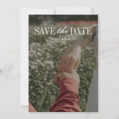 Elegante Script Minimalistische Volledige Foto Bru Save The Date (Voorkant)