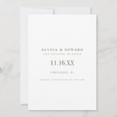 Elegante Script Minimalistische Volledige Foto Bru Save The Date (Achterkant)