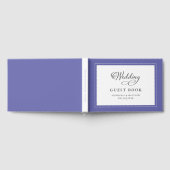 Elegante Script Moderne Namen Trouw Blauw Gastenboek (Volledig)