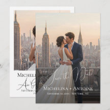 Elegante Script Moderne Trouwfoto