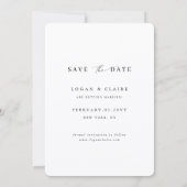 Elegante Script Moderne Trouwfoto Save The Date (Achterkant)