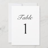 Elegante script moderne trouwtafel nummerkaart kaart (Achterkant)