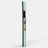 Elegante Script Monogram 3 Foto Mint en Lila Case-Mate iPhone Case (Achterkant/rechts)