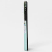 Elegante Script Monogram 3 Foto Mint en Lila Case-Mate iPhone Case (Achterkant/links)