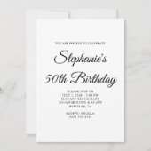 Elegante Script Monogram 50e Verjaardag Kaart (Voorkant)