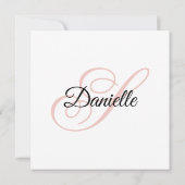 Elegante Script Monogram 50ste Verjaardag Kaart (Achterkant)