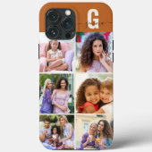 Elegante Script Monogram 6 Foto Goudbruin Case-Mate iPhone Case (Achterkant)