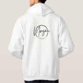 Elegante script monogram gepersonaliseerde naam ho hoodie (Achterkant)