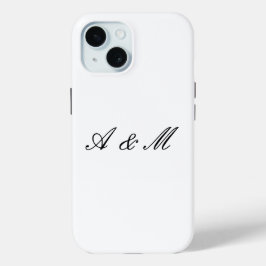 Elegante script monogram paar gepersonaliseerde ho iPhone 15 case