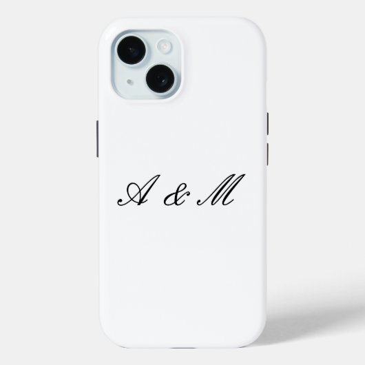 Elegante script monogram paar gepersonaliseerde ho Case-Mate iPhone case (Achterkant)