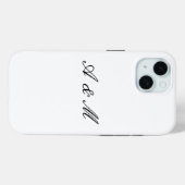 Elegante script monogram paar gepersonaliseerde ho Case-Mate iPhone case (Achterkant (horizontaal))