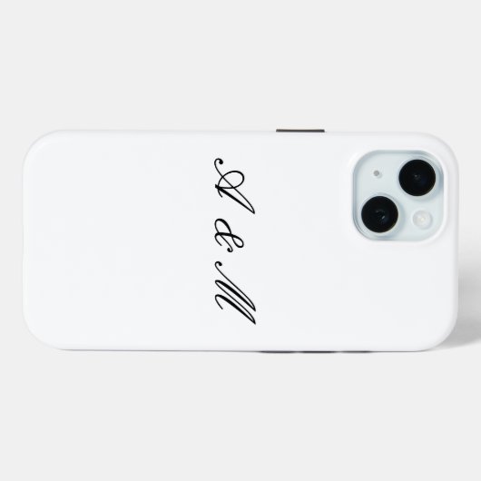 Elegante script monogram paar gepersonaliseerde ho Case-Mate iPhone case (Achterkant (horizontaal))