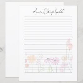 Elegante script monogram persoonlijke briefpapier