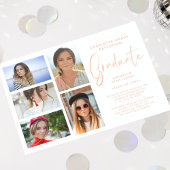 Elegante script multi-foto afstudeer aankondiging