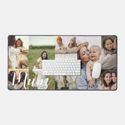 Elegante Script Mum Fotoraster lay-out gepersonali Bureaumat (Keyboard & Muis)