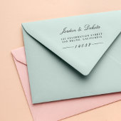 Elegante Script Naam Adres Stempel