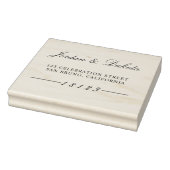 Elegante Script Naam Adres Stempel (Stempel)