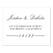 Elegante Script Naam Adres Stempel (Afrduk)