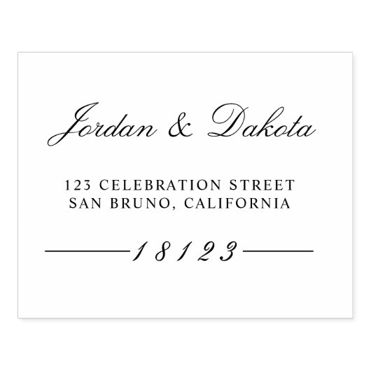 Elegante Script Naam Adres Stempel (Afrduk)