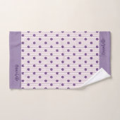 Elegante Script Naam Bloemen, Blush, Violet Gestre Bad Handdoek (Handdoek)