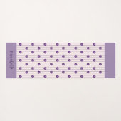 Elegante Script Naam Bloemen, Blush, Violet Gestre Yogamat (Achterkant (horizontaal))