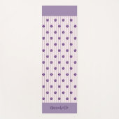 Elegante Script Naam Bloemen, Blush, Violet Gestre Yogamat (Voorkant)
